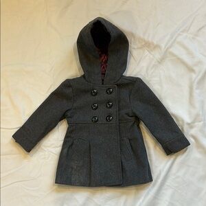 Kids Gray Hooded Coat